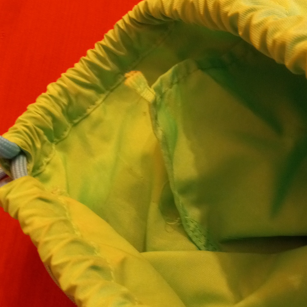 Nike Neon-Green Drawstring Bag with Blue Logo - Picture 8 of 11
